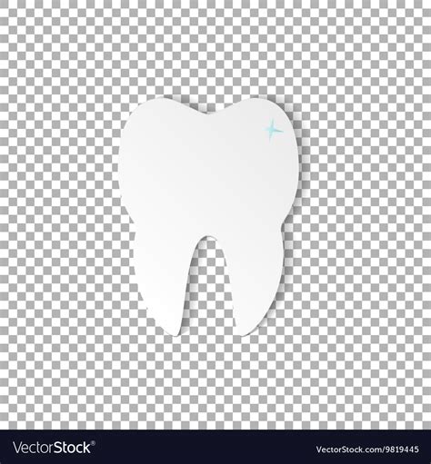 Tooth dental on transparent background Royalty Free Vector