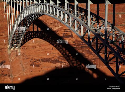 Glen Canyon Bridge across Colorado River just below Glen Canyon Dam ...