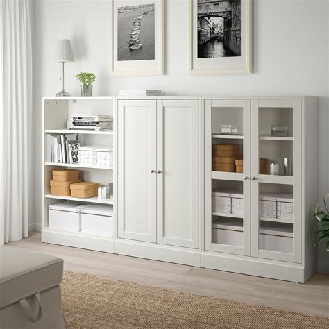 IKEA - HAVSTA Storage combination w/glass doors white | Ikea living ...