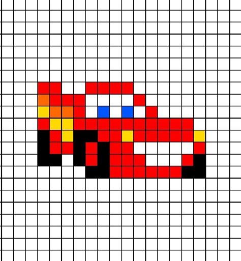 Lightning McQueen Pixel Art | Рисунки крестов, Вышитые крестиком ...