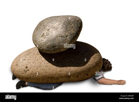 Between a Rock and a Hard Place Stock Photo - Alamy