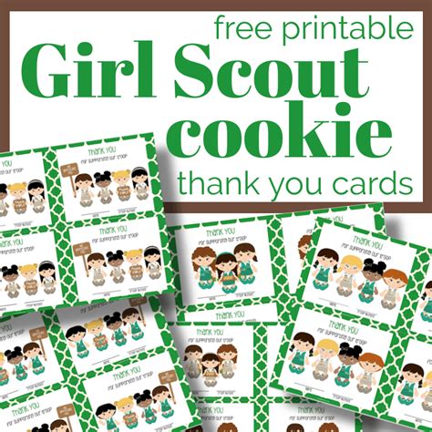 Free Girl Scout Cookie Thank You Cards - Organized 31