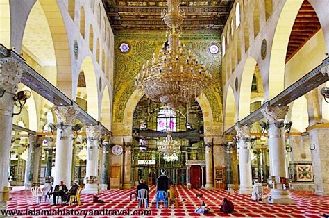 Interior of the al-Aqsa (al Aqsa) Mosque in Jerusalem