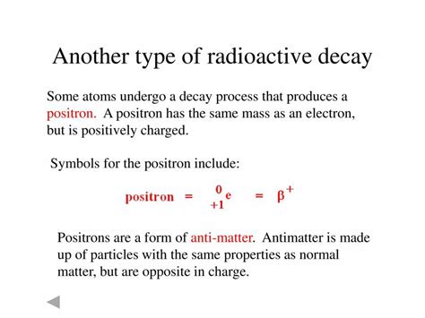 Positron Decay Equation