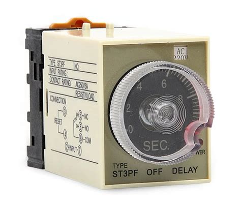 ST3PF Time relay AC220V Power Off Delay Timer Time Relay with Base 8Pin ...