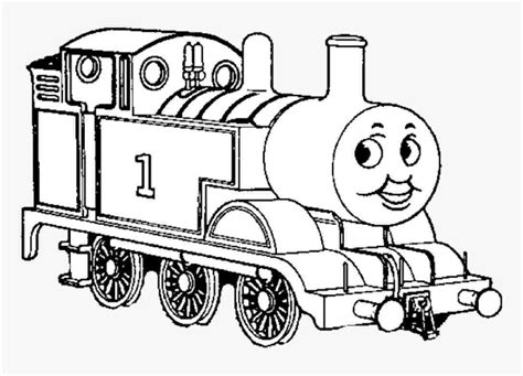 Thomas The Train Clipart Black And White Free Transparent - Coloring ...