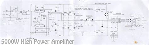 5000W High Power Amplifier Audio Circuits - Electronic Circuit