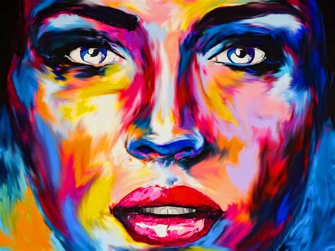 Expressive colorful abstract portrait painting | Upwork