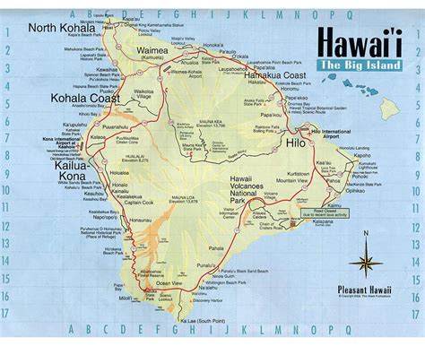 Big Island Hawaii Road Map - Cities And Towns Map