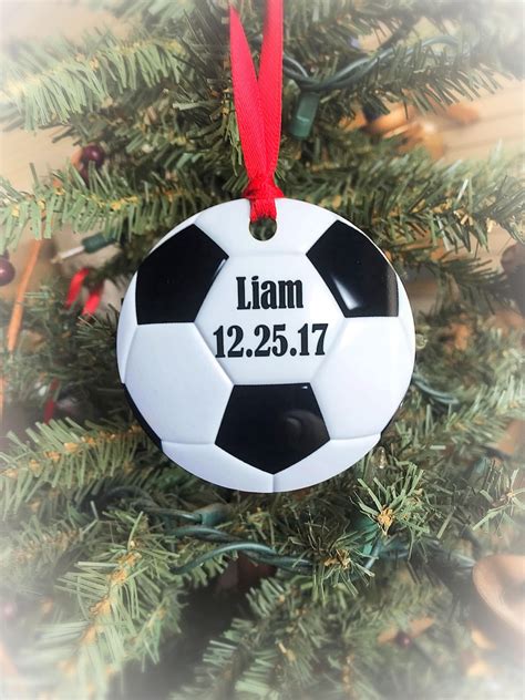 Personalized Soccer ball Ornaments Christmas Tree Ornaments | Etsy