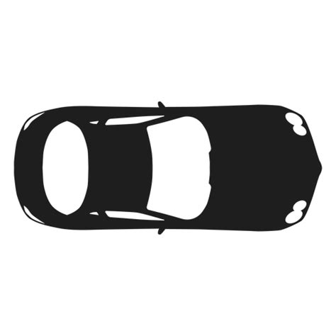 an overhead view of a car from above, with the top down on white background