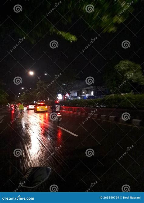 Semarang City at Night stock image. Image of street - 265350729