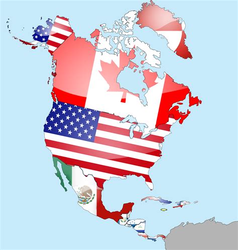 North America Flag Map by lg-studio on DeviantArt