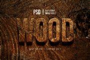 wood texture typography text effect | Photoshop Add-Ons ~ Creative Market