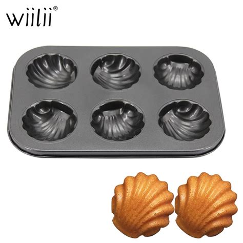 Carbon Steel Madeleine Cake Mold For 3D Shell Shape Metal Cookie Molds ...