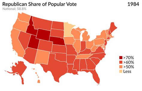 The Reagan Landslide – In 1984, Ronald Reagan was... - Maps on the Web