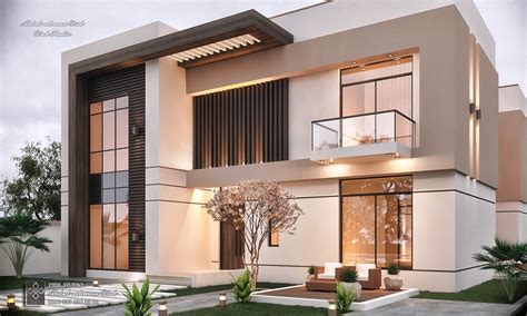 Elegant Modern Villa on Behance | Modern exterior house designs, House ...