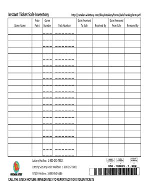 Lottery Inventory Spreadsheet 2014-2024 Form - Fill Out and Sign ...