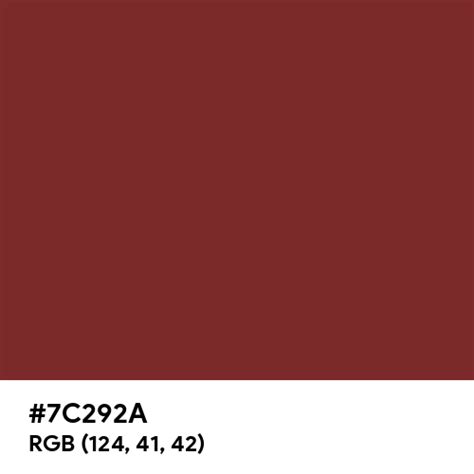 Crimson Red color hex code is #7C292A