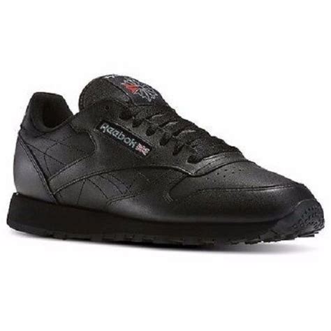 REEBOK CLASSIC LEATHER BLACK 116 MENS SHOES | eBay