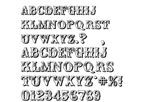 Decorative line borders western font free download