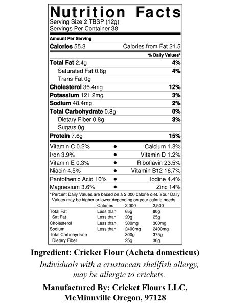 Cricket Flours – Cricket Flour Nutrition