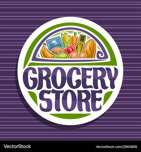 Logo for grocery store Royalty Free Vector Image