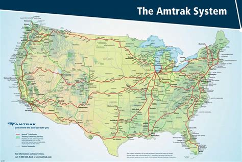 Amtrak Train Stations Map