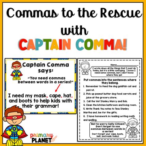 FUN Comma Use | Comma Activities | Comma Use Posters and Worksheets ...