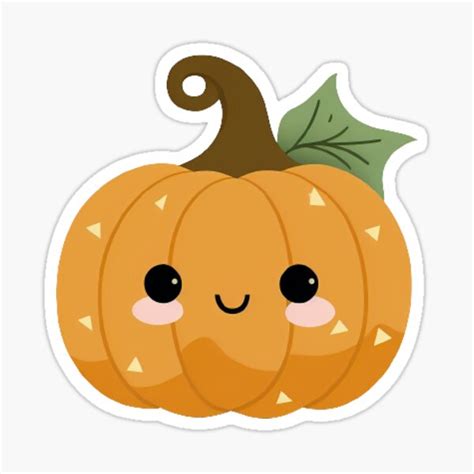 "Cute Pumpkin Clipart" Sticker for Sale by Egoism | Redbubble