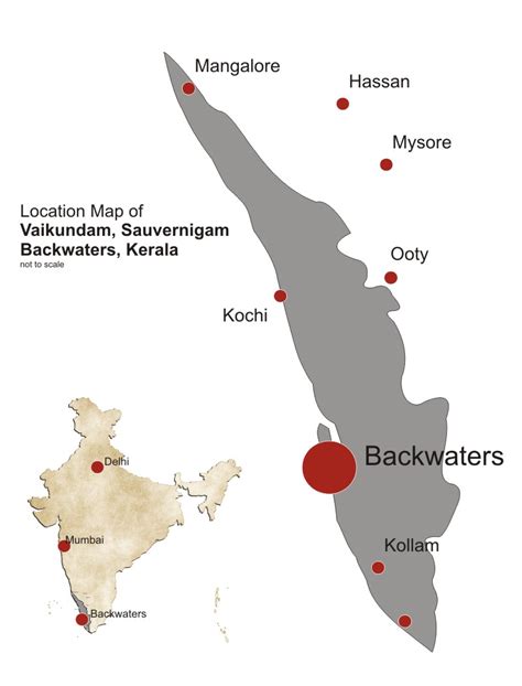 Map – MV Vaikundam - Kerala River Cruise