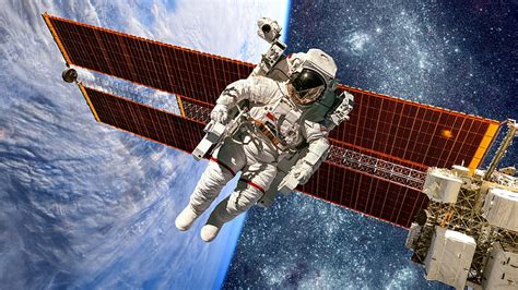 HD wallpaper: astronaut, iss, international space station, sky ...