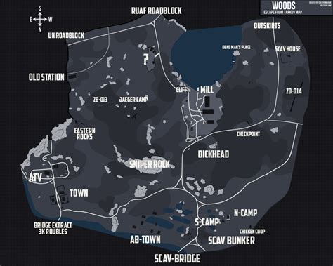 Woods Map With Labels : r/EscapefromTarkov