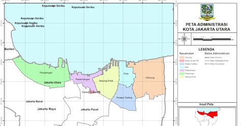 Peta Administrasi Kota Jakarta Utara, Provinsi DKI Jakarta ~ NeededThing
