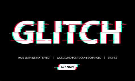 Glitch Text Effect 1181017 Vector Art at Vecteezy