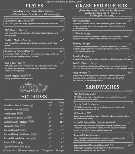 Online Menu of Bushfire Kitchen - Menifee Restaurant, Menifee ...