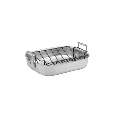 Small All-Clad Traditional Roasting Pan with Rack | Leanne Citrone