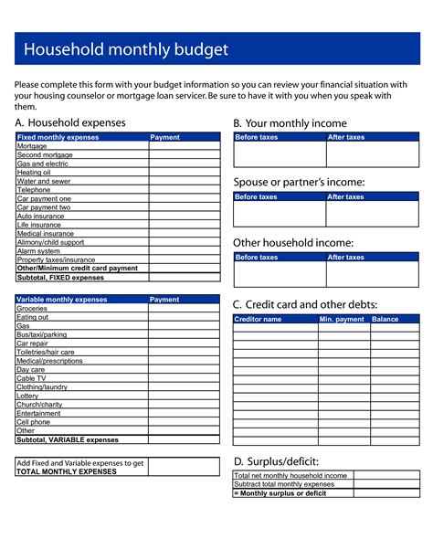 Monthly Home Expense Report | Templates at allbusinesstemplates.com