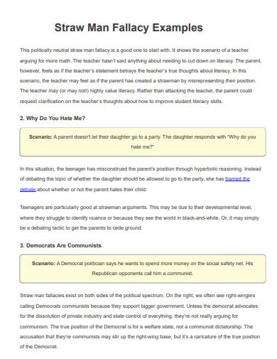 Straw Man Fallacy - 65+ Examples, Types, How to Determine