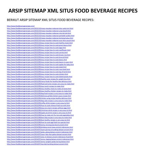 ARSIP SITEMAP XML SITUS FOOD BEVERAGE RECIPES.pdf | DocDroid