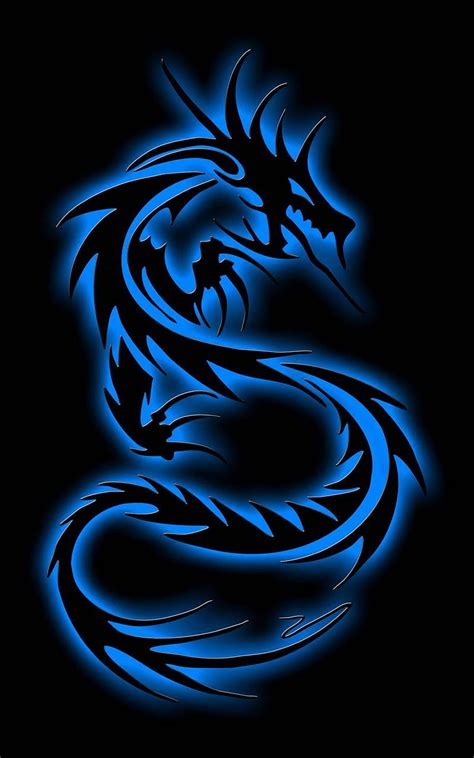 Dragon, dragon blue neon, dragon neon, dragon neon tattoo, dragon ...