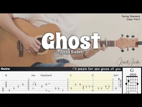 Ghost - Justin Bieber | Fingerstyle Guitar | TAB + Chords + Lyrics ...