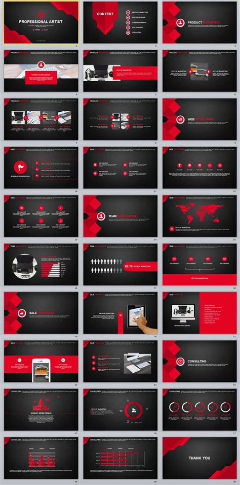 Red And Black Powerpoint Template