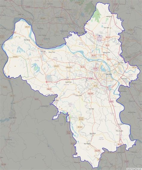 District Map of Ha Noi