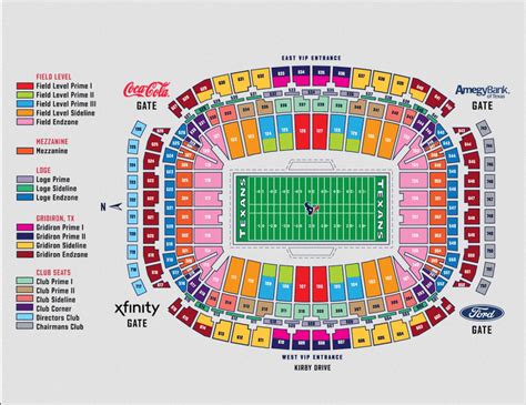 NRG Stadium Seating Chart For Houston Texans: Your Ultimate Guide ...