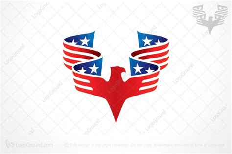 American Flag Eagle Logo