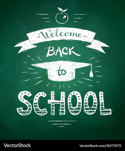 Welcome back to school poster Royalty Free Vector Image