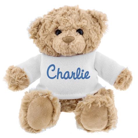 Personalised Teddy Bear - Blue - Infinity Keepsakes