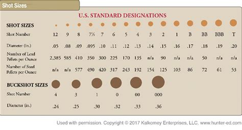 Shot Size Diagram - Washington Game Bird Hunting | eRegulations