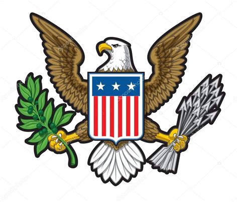 American Bald Eagle USA Insignia — Stock Vector © nazlisart #122072718